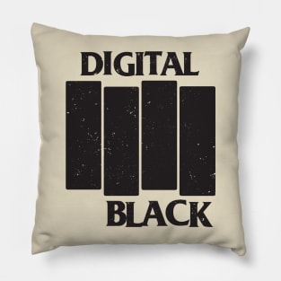 Digital Black (in black) Pillow