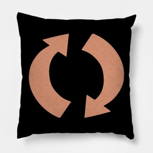 Gold Rotation Arrows Pillow