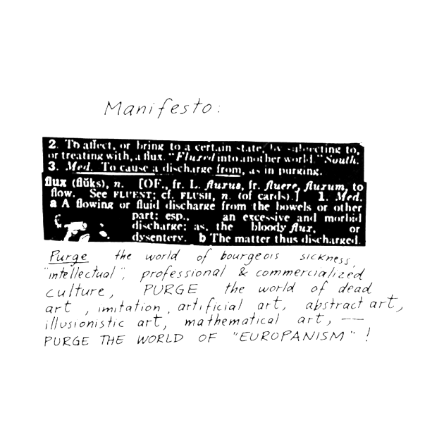 FLUXUS Manifesto by moanlisa