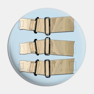 Khaki fastening straps Pin