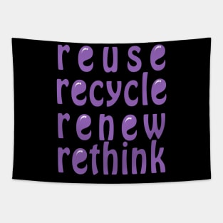 Recycle Reuse Renew Rethink Typography Design Tapestry