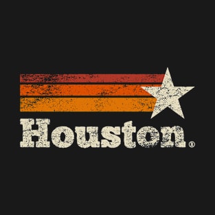 Houston Texas Houston Strong Vintage Stripes T-Shirt