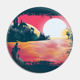 Sunset and fishing view landscape Pin