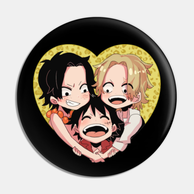 Luffy Ace Sabo Love Child Brotherhood Luffy Ace Sabo One Piece Pin Teepublic