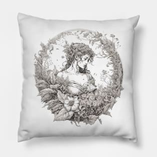 Venus with flowers Pillow