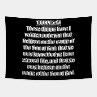 1 John 5:13 Bible Verse (KJV) Tapestry