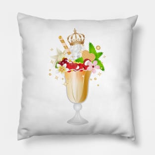 royally garnished sundae for ice cream lovers Pillow