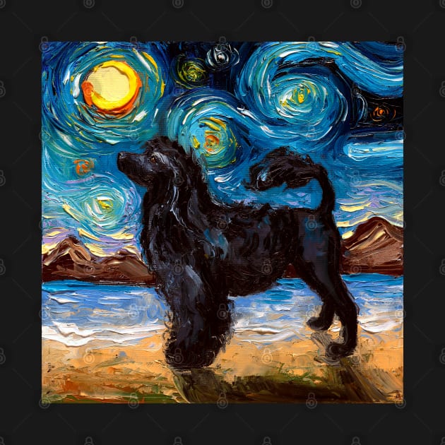 Portuguese Water Dog Night by sagittariusgallery