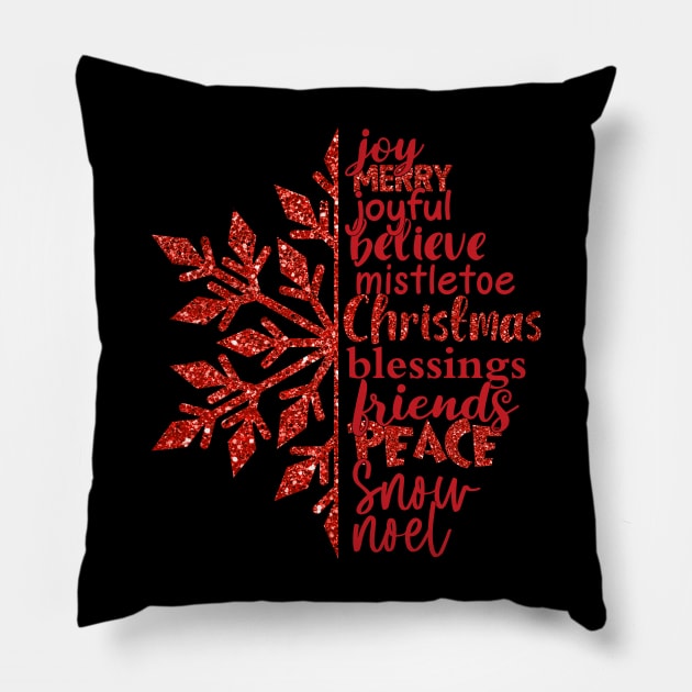 Christmas snowflake Pillow by DaxEugene