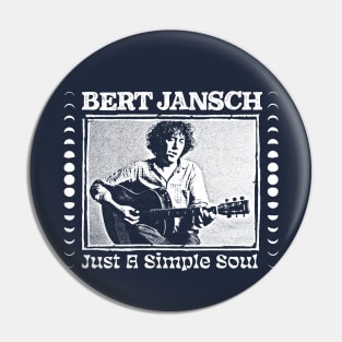 Bert Jansch ///// Retro Style Folk Music Design Pin