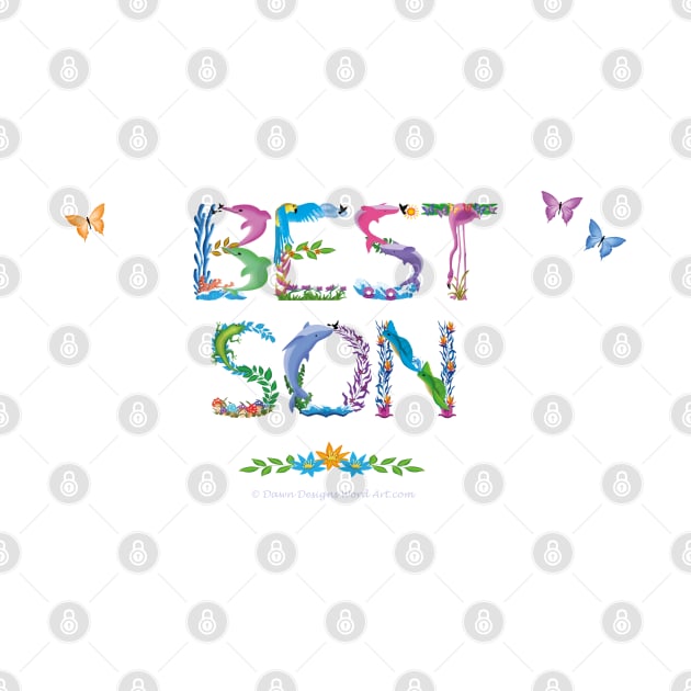 BEST SON - tropical word art by DawnDesignsWordArt