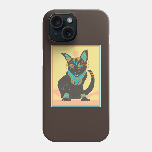 Bastet (3) Phone Case by Kat C.