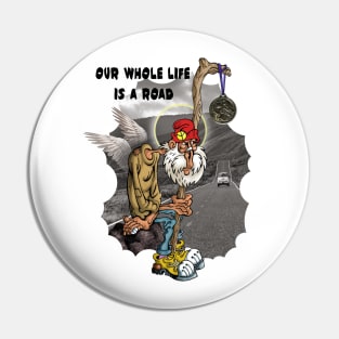 Saint Christopher. Our whole life is a road Pin