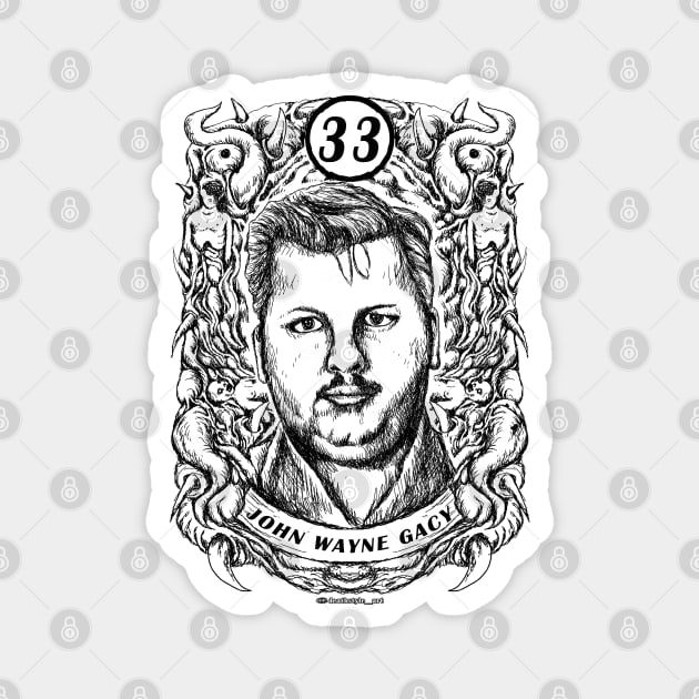 JOHN WAYNE GACY Magnet by DEATHSTYLE MERCH