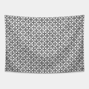 Geometric Flower Petal Pattern (Grey) Tapestry