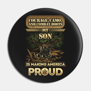 Soldier Son Combat Boots Graphic Pin