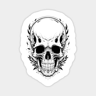 Skull inked art Magnet