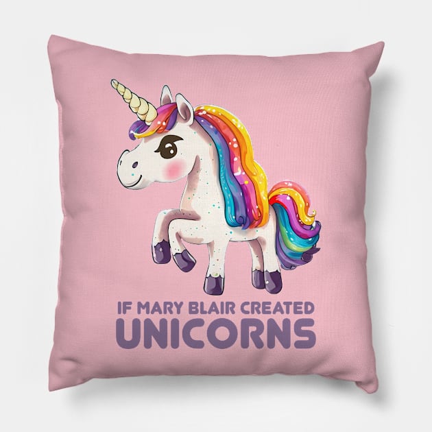 If Mary Blair Created Unicorns Pillow by FrogAndToadsWorkshop