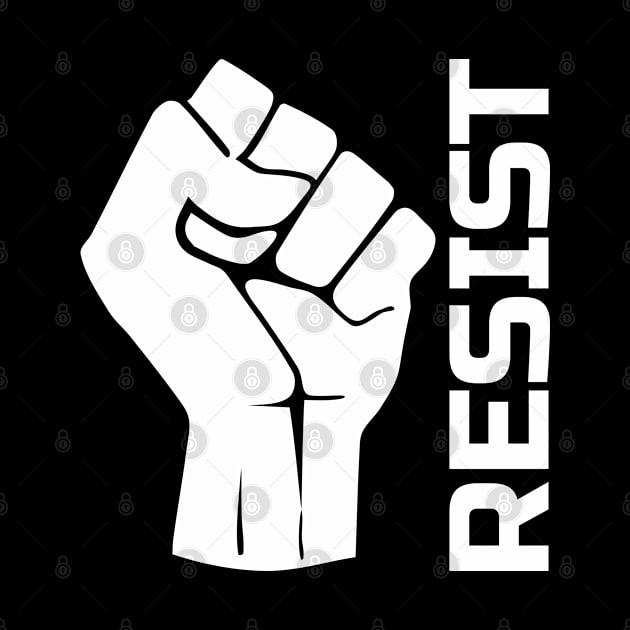 Resist with fist 2 - in white by pASob