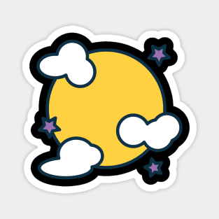 Cloudy Moon Magnet