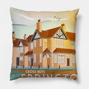 Cross Keys Pub Travel Poster Pillow