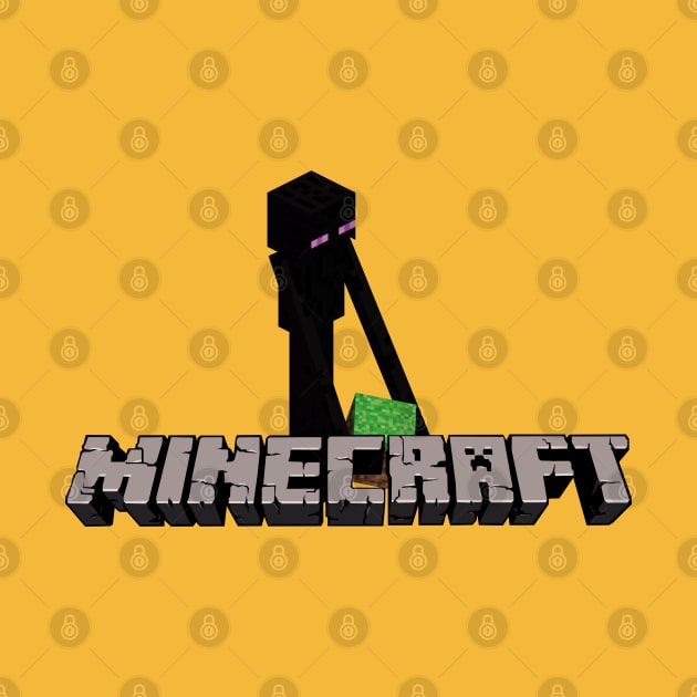 Minecraft logo enderman by nerd-studios