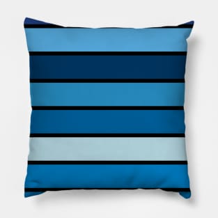 Shades of Blue Stripes Pillow