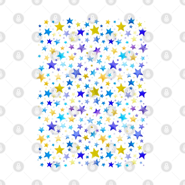 Purple Blue and Gold Stars by RainbowJoy