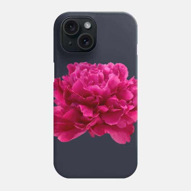 Hot Pink Peony Close-up Phone Case by InalterataArt