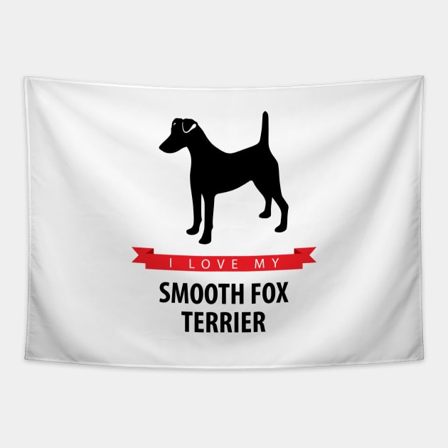 I Love My Smooth Fox Terrier Tapestry by millersye