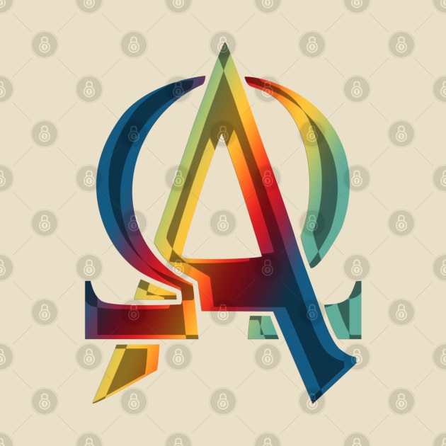 Greek Alphabet - Letter Alpha Omega 1 by EDDArt