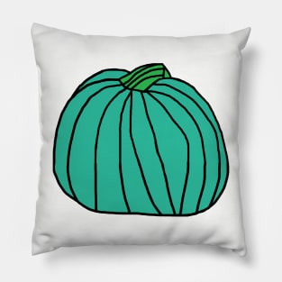 Big Cyan Pumpkin Pillow