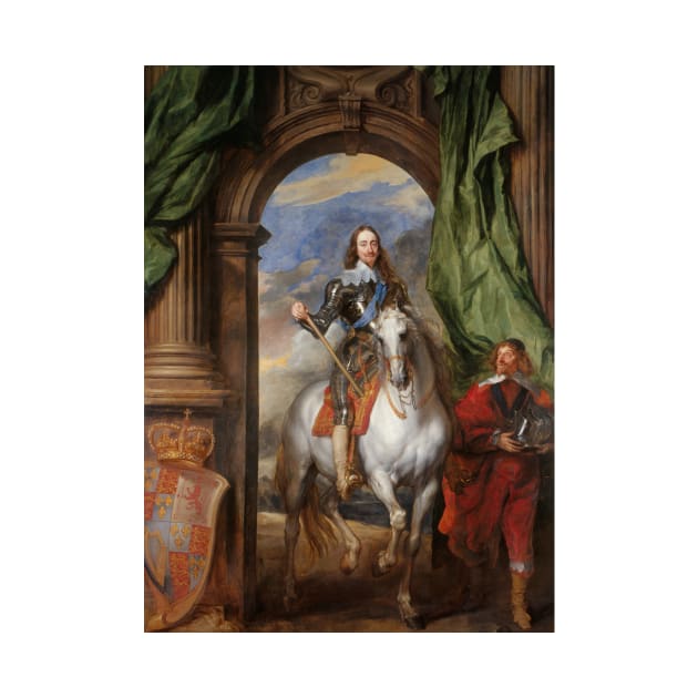 Charles I (1600-49) with M. de St Antoine by Anthony van Dyck by Classic Art Stall