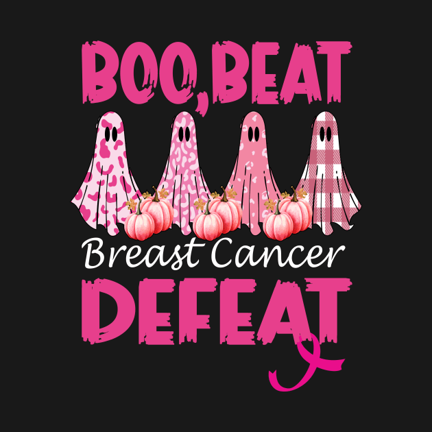 Boo, Beat, Breast cancer defeat, breast cancer awareness halloween by AlmaDesigns