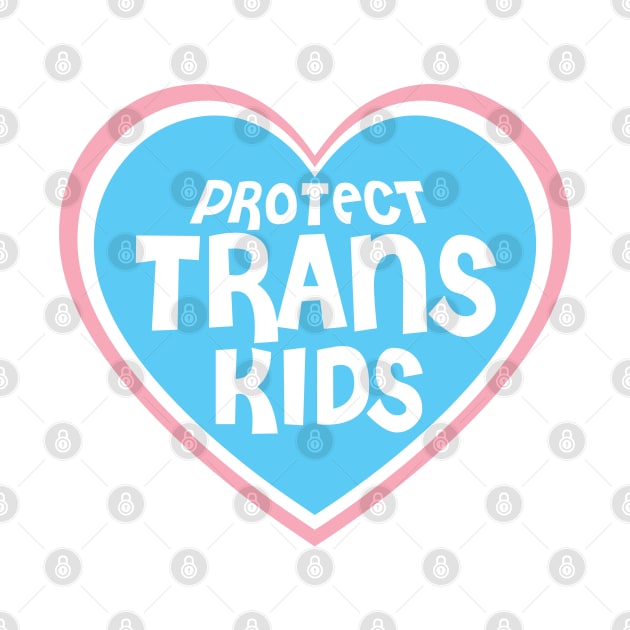 Protect Trans Kids - Heart Blue Pride by LaLunaWinters