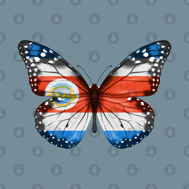 Disover Costa Rican Flag Butterfly - Gift for Costa Rican From Costa Rica - Costa Rican - T-Shirt