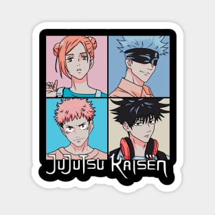 Jujutsu Kaisen Pop Art Portrait Grid Magnet