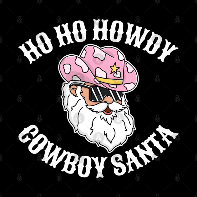 Funny Howdy Santa Christmas Cowboy Western Cute by Trippycollage