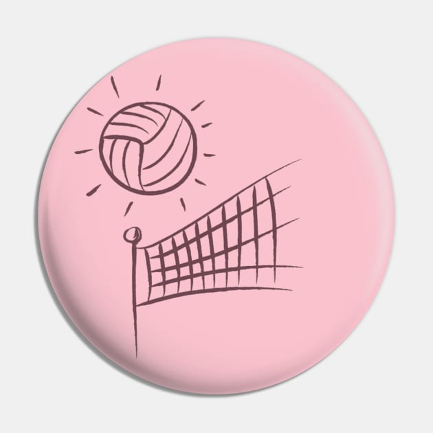 Volleyball Pin by Nahlaborne