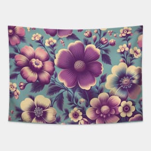 Purple Flowers Tapestry