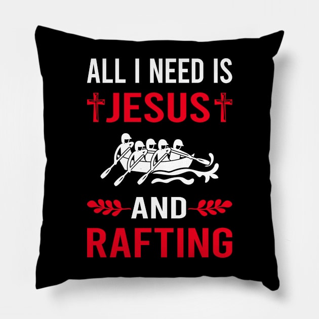 I Need Jesus And Rafting Pillow by Good Day