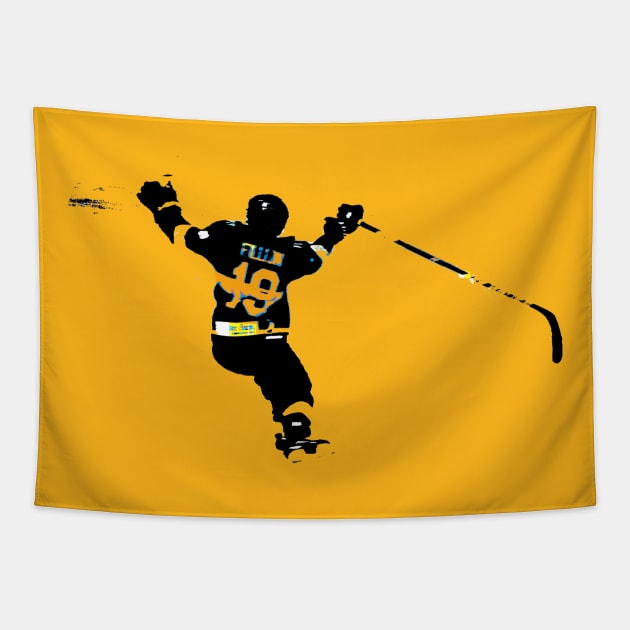 Yes! He Scores! - Hockey Player Tapestry by Highseller