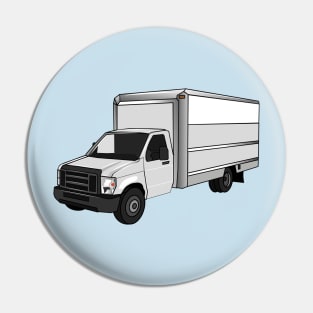 Box truck cartoon illustration Pin