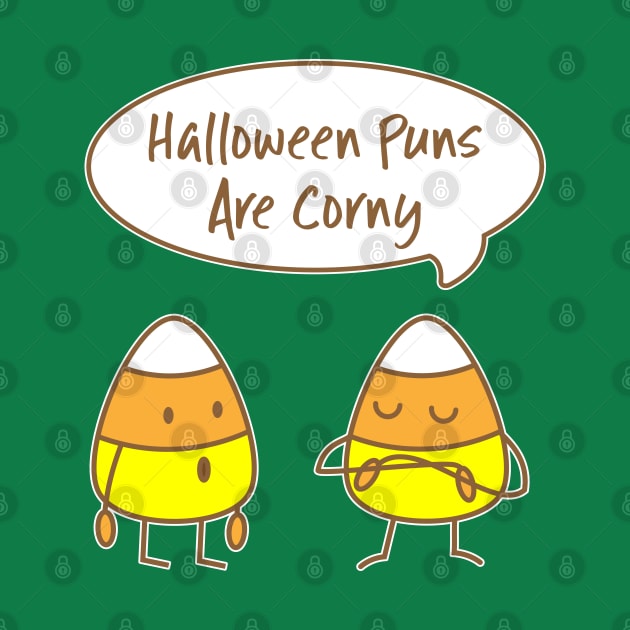 Funny Halloween Candy Corn Pun Comic Art by Irene Koh Studio