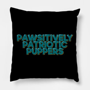 Pawsitively Patriotic Lettering Design Pillow