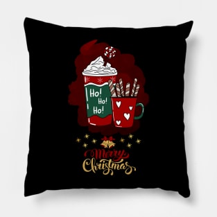 Merry Christmas Coffee Pillow