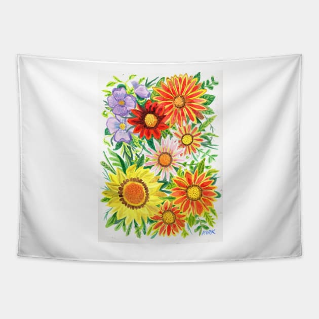 A Burst of Flowers Tapestry by jerrykirk