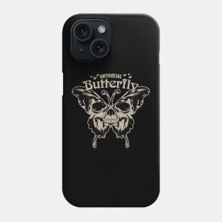 Antisocial Butterfly with skull wings Graphic Phone Case