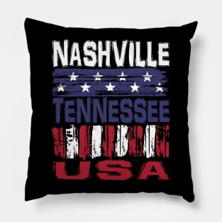 Nashville Tennnessee USA T-Shirt Pillow