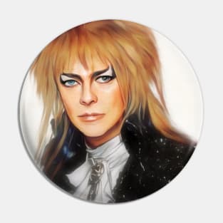 Labyrinth Watercolor King Portrait Pin